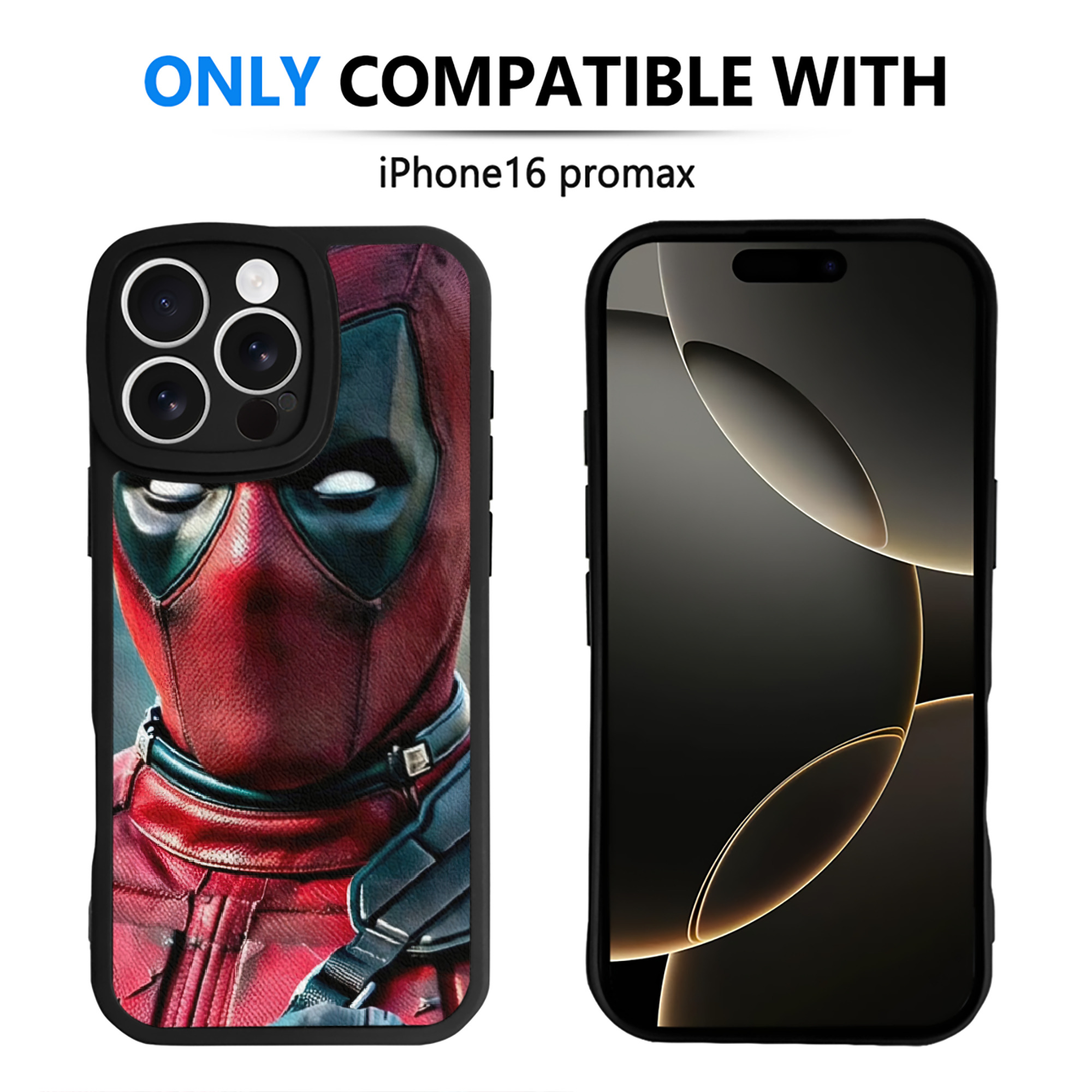 （画像用） Deadpool デッドプール 【iPhone 16シリーズ対応】シリコンスマホケース（レザー調） 材質：シリコン